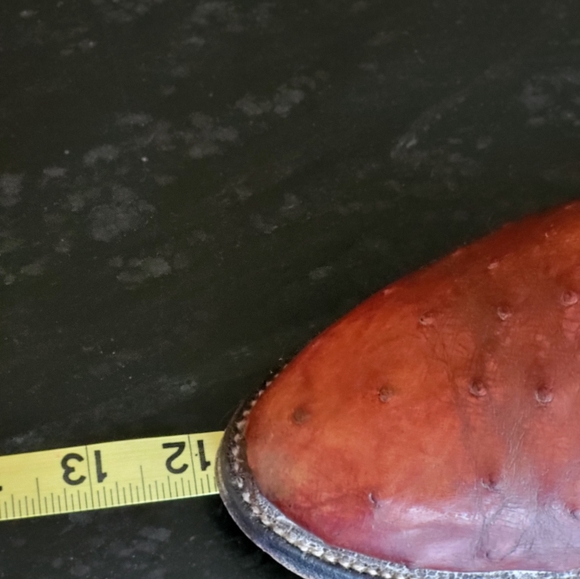 ML Leddy vintage 1980's handmade ostrich full quill 9M cowboy boots - Picture 9 of 9